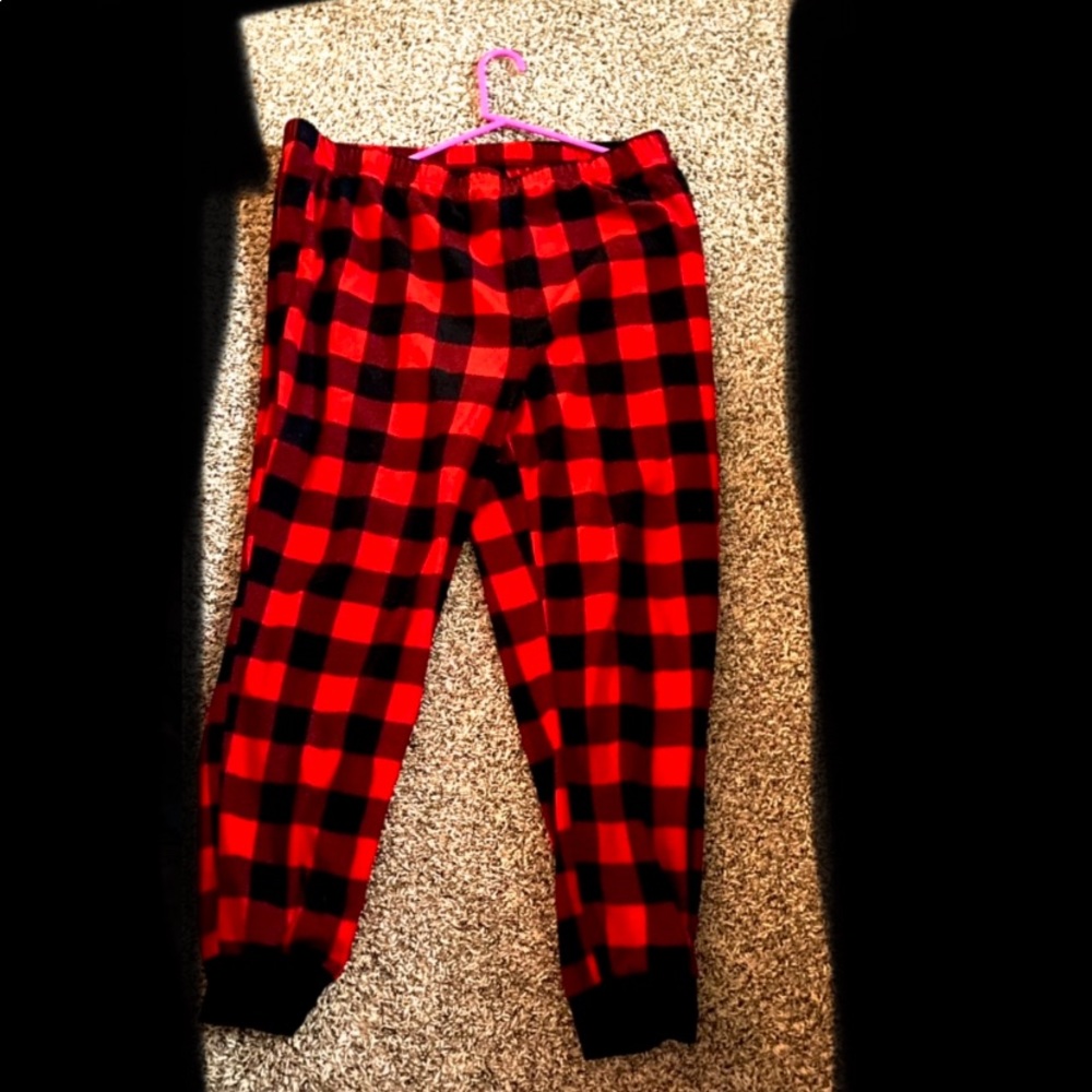 Stripped red and black cotton  Christmas pants